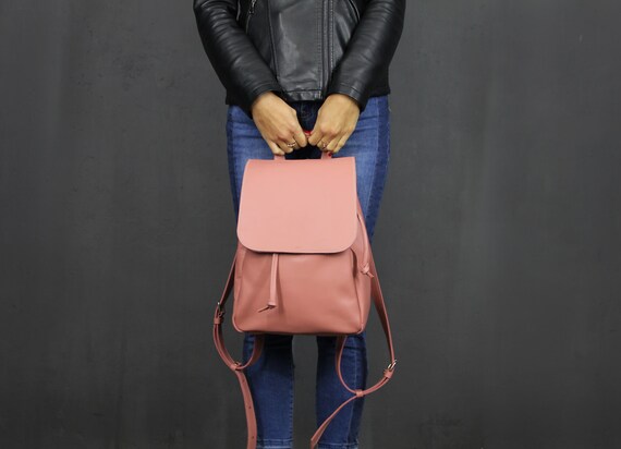 girls leather rucksack