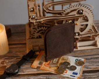 Personalisierte Damen Leder Geldbörse, Benutzerdefinierte handgemachte Brieftasche, Monogrammierte Damen Geldbörse, personalisiertes Geschenk, Freundin Geschenk