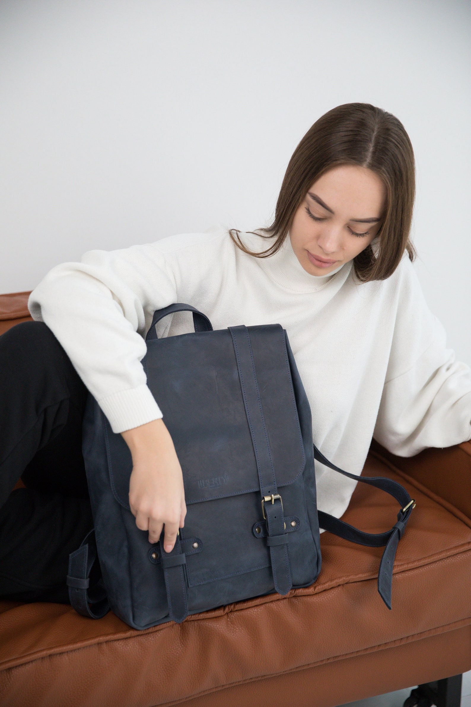 Custom Leather Backpack for Women, Handcrafted Bag, Handmade Rucksack ...