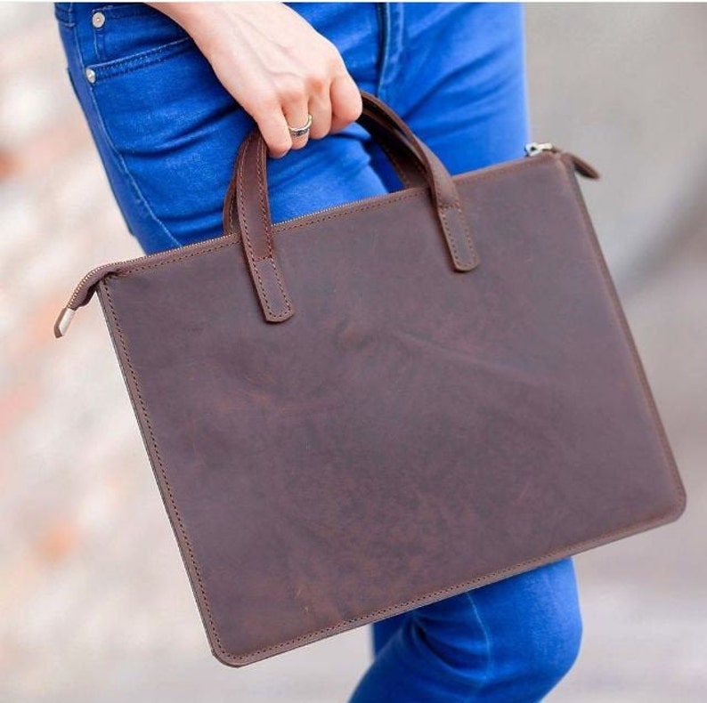 Leather Laptop Bag Felt Macbook Pro Bag 13 Inch Laptop Bag Etsy