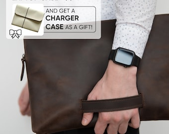 Custom Leather MacBook Sleeve, Monogrammed Laptop Case, Macbook Air Sleeve, Leather Laptop Case, Elegant Accessory, Mens Christmas Gifts