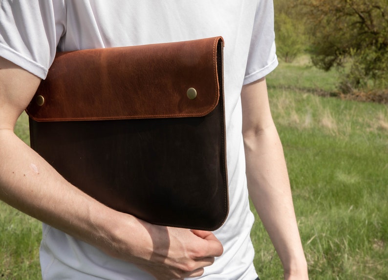 Custom Leather Laptop Sleeve Macbook Pro 13 Case Macbook Air Etsy