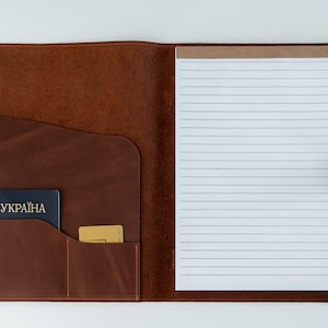 Custodia per quaderno in pelle fatta a mano, copertina protettiva per diario, custodia per quaderno, regalo personalizzato, regalo per papà, regali di Babbo Natale segreto, Natale retrò
