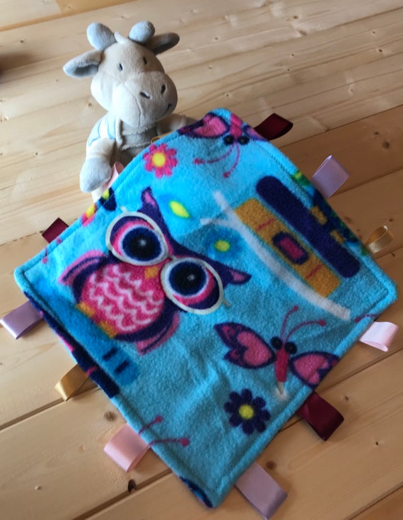 personalised taggie blanket