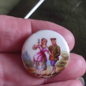 Hand finished ceramic button