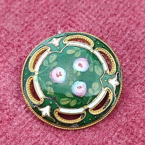 cloisonne enamel brass button