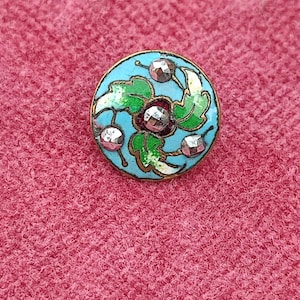cloisonne enamel brass button