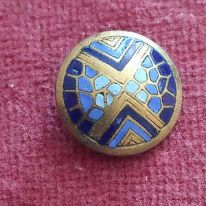 cloisonne enamel brass button