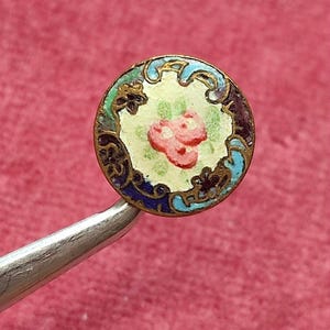 cloisonne enamel brass button