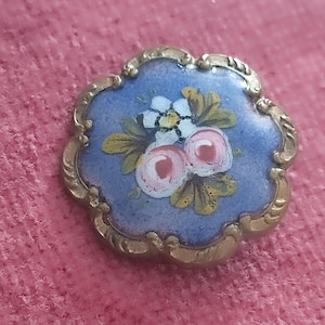 cloisonne enamel brass button