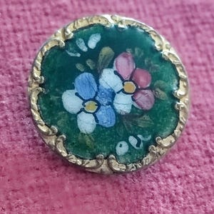 cloisonne enamel brass button