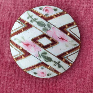Antique cloisonne enamel button