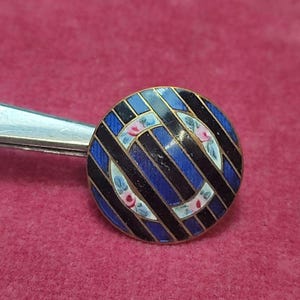 cloisonne enamel brass button
