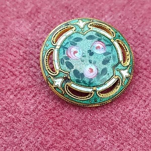 cloisonne enamel brass button
