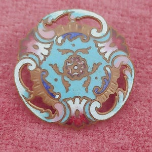 cloisonne enamel brass button