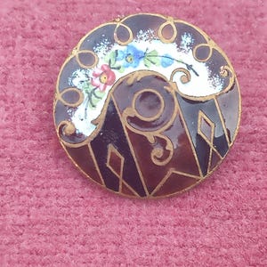 cloisonne enamel brass button