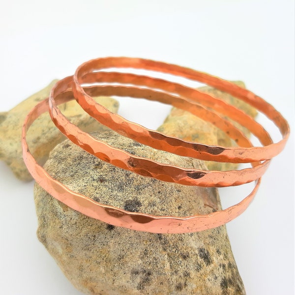 Pure Copper Bangle Set , Fashion Copper Bangle, , free UK delivery , Christmas gift , Gift for her, anniversary gift, perfect gift