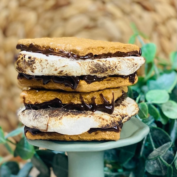 Faux s’mores, food prop, fake smores sandwich, Fake s'mores, fake food, artificial food, camping decor, food decor, s'mores lover