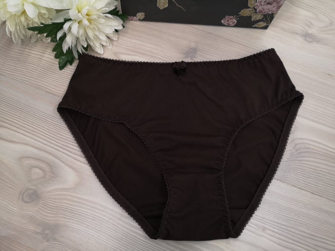1PCS 100% Organic Cotton Comfy Chocolate Brown Ladies Hipster