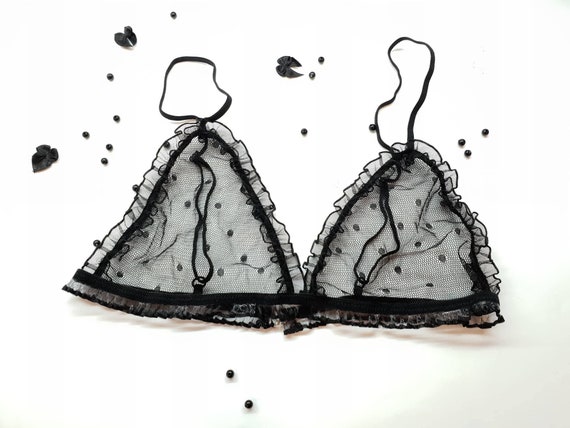 cute black bralette