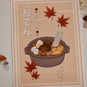 Oden Plakat Druck | japanese autumn soup