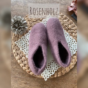 Handmade from Bavaria & can be designed yourself - Personalized slippers with sole - Hut shoes, felt shoes, slippers, socks, guest shoes