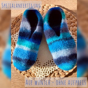 Filzschuhe ohne Sohle aus reinster Schurwolle //Hausschuhe Pantoffeln Schluppen Puschen Gästeschuhe Slippers Filz// Geschenk für Sie und Ihn Bild 3