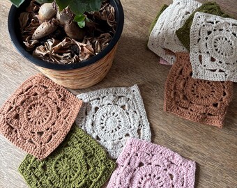 Granny square crocheted from Bavaria for further processing