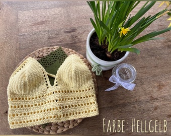 Crocheted to order from Bavaria // Crochet Bralette // Crop Top // Crochet Top // Macrame // Boho // Festival // Crochet Bikini Top // Bra