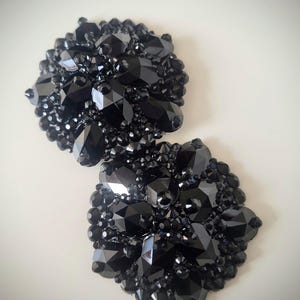 Pre-Made Black Jewelled Stones Pasties