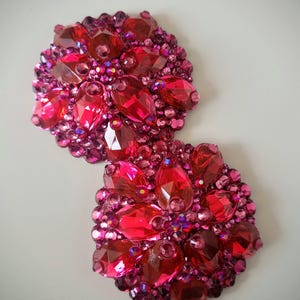 Pre-Made Hot Pink Jewelled Stones Pasties