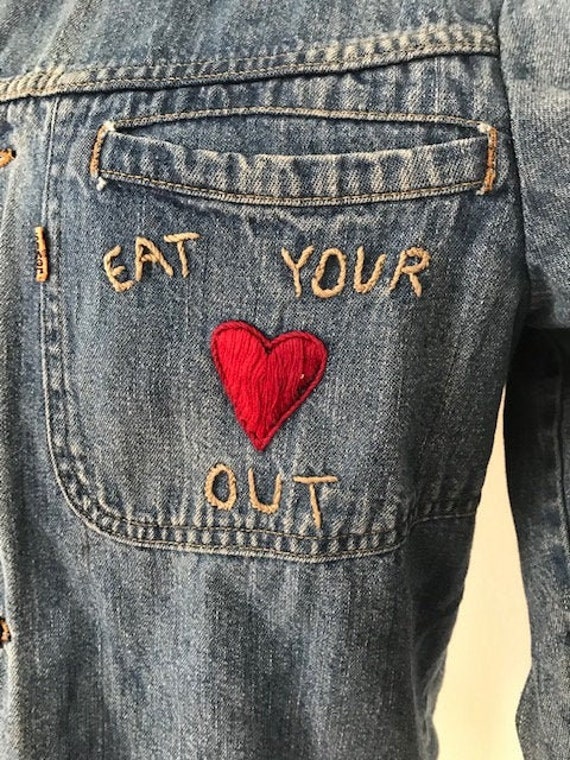 1970's Hand Embroidered Levi's Denim Jacket - Larg