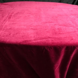 Precious Vintage Pair of Velvet Curtains Cherry Red 82x44&quot;