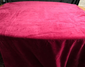 Preciosas cortinas vintage de terciopelo rojo cereza de 208 x 112 cm