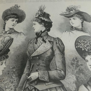 La Mode illustrée de 1889, édition complète, reliée, magazines de mode grand format, tirages très rares, 416 pages Scapbooking