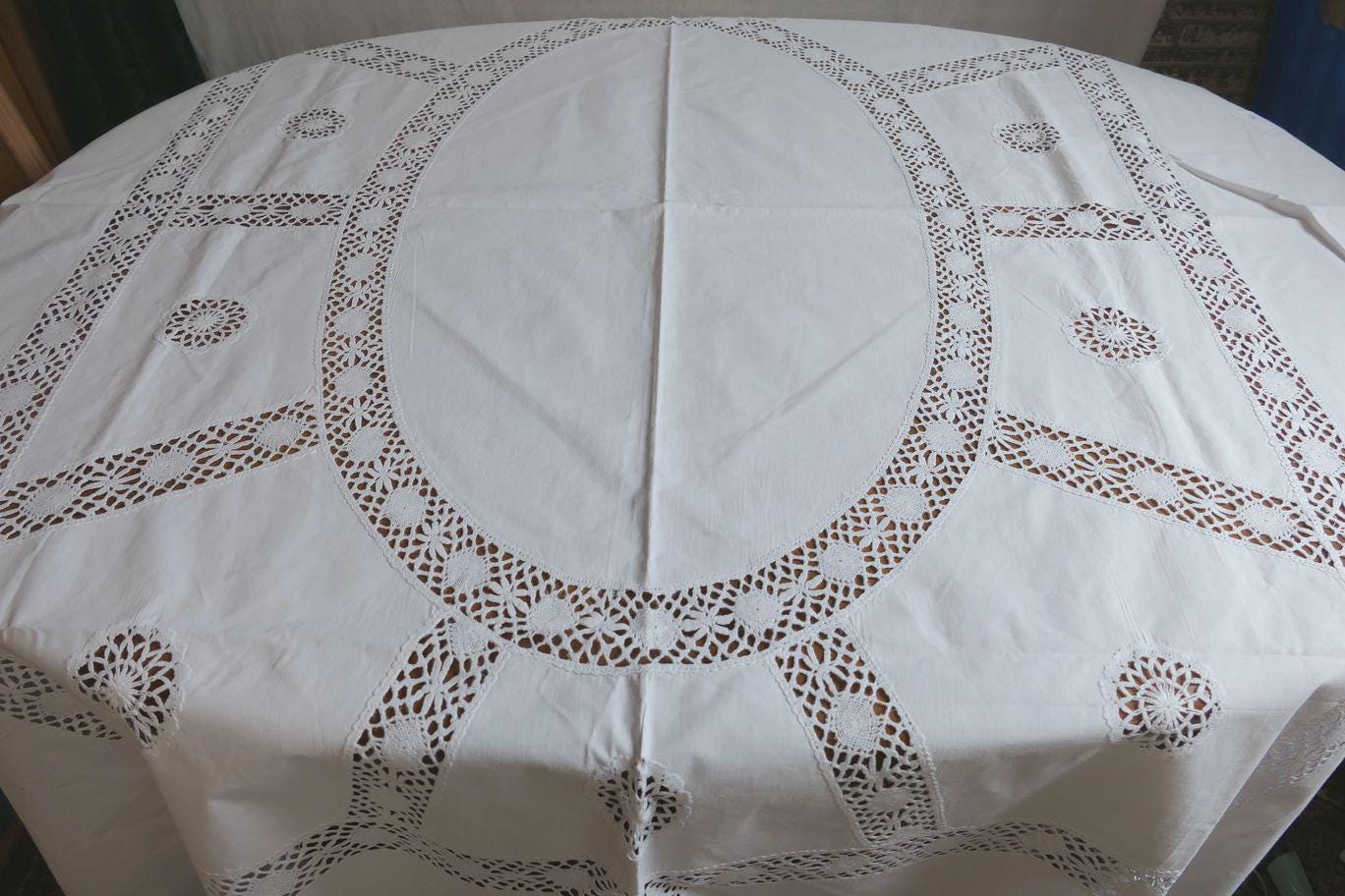 新品　ジャパン　ヴィンテージ　テーブルクロス AX Linen＞クラシックソリッド テーブルクロス ネイビー