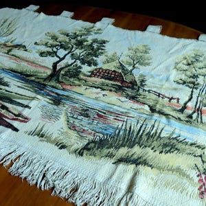 Rare Lot of 3 Original Fifties German Wallhangings Tapestries