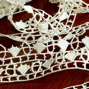 Collectors Handmade Belgian 19ThC Reticella Lace 5+ Yards A45