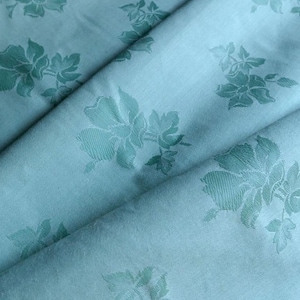 Tecido floral artdeco francês original não utilizado, muito raro, verde claro 100x63&quot;