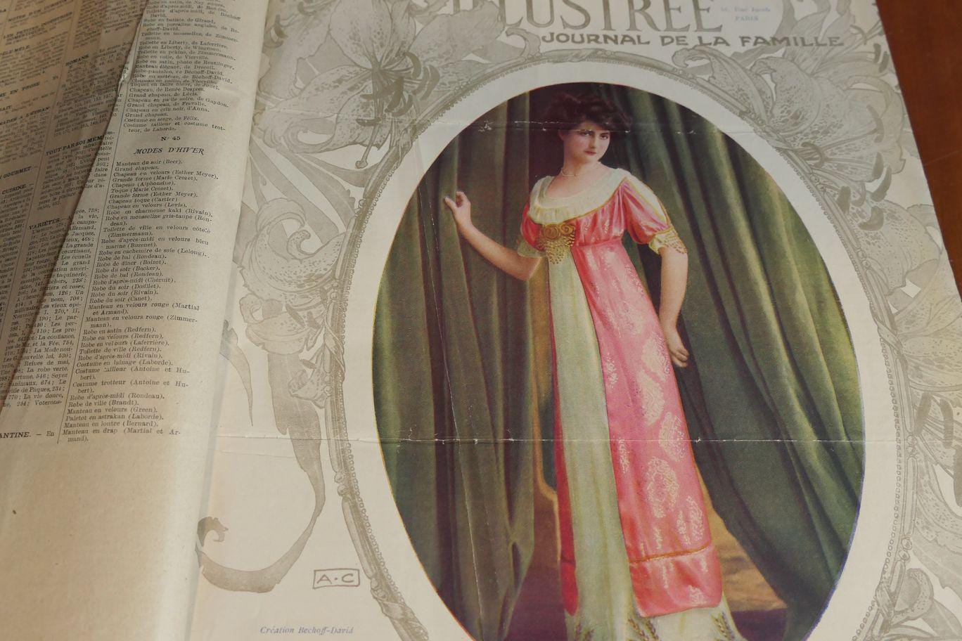 La Mode Illustree 1911 Complete Bound Year Fashion Magazines Large
