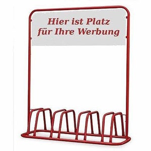 Fahrradständer mit Werbeschild mit 4 Einschübe Bild 7