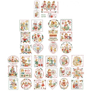 30 grilles « Cartes de vœux » 4-Les Brodeuses Parisiennes