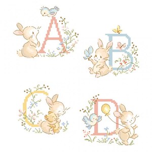 大きなアルファベット« Bunny rabbit »