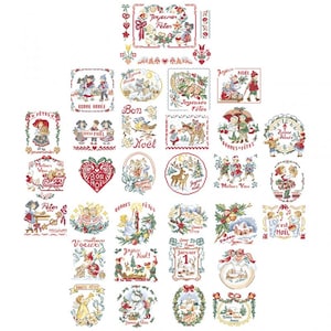 33 grilles « Cartes de vœux » 2-Les Brodeuses Parisiennes