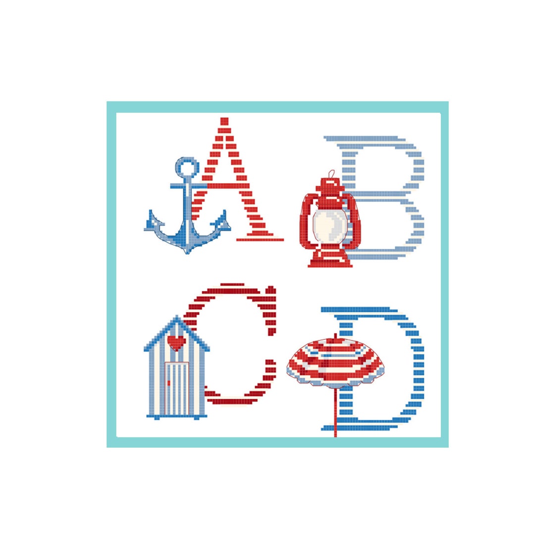 The Marine Alphabet Chart Etsy