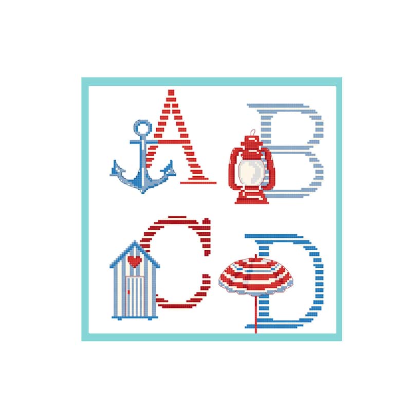 The « Marine » Alphabet Chart Etsy