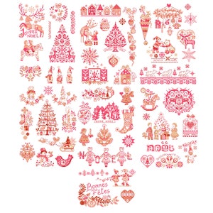 50 patterns of  « Scandinavian Christmas »