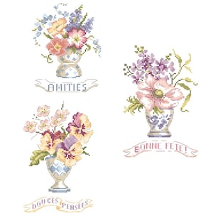 "Woorden en bloemen" raster - De Parijse borduursters