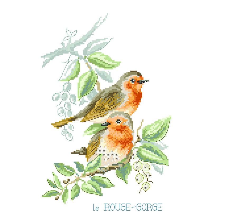 Study Rouge Study « Rouge-gorges » + Linen Swatch - Etsy
