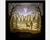 Santa And Star, Cut File, 3D Shadow Box, SVG, PNG, Christmas Shadow Box, Holiday Shadow Box, Christmas Gift, Birthday Gift, Christian Gift